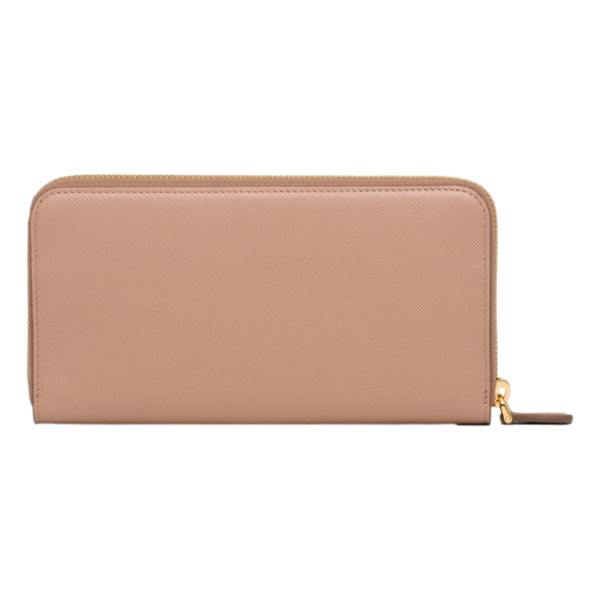 Prada Saffiano Beige and Red Multicolor Zip Around Wallet – detail view 4