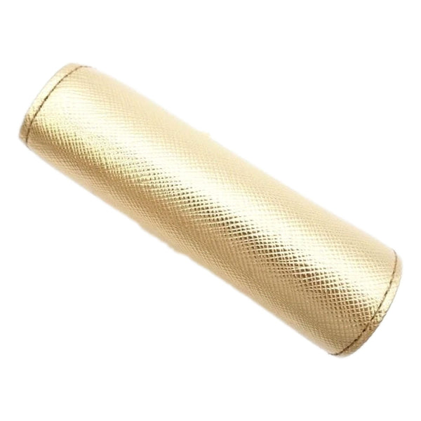 Prada Saffiano Platino Gold Trifold Wallet Card Case with Zipper Coin Pouch in Platino Gold, authentic new wallet, image 3