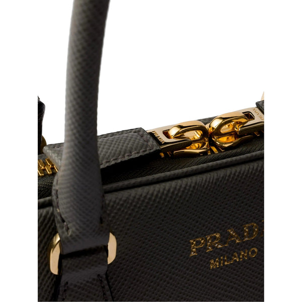 Prada Saffiano Soft Calfskin Top Handle Handbag Medium Marmo Gray in Marmo Gray, authentic new handbag, image 5