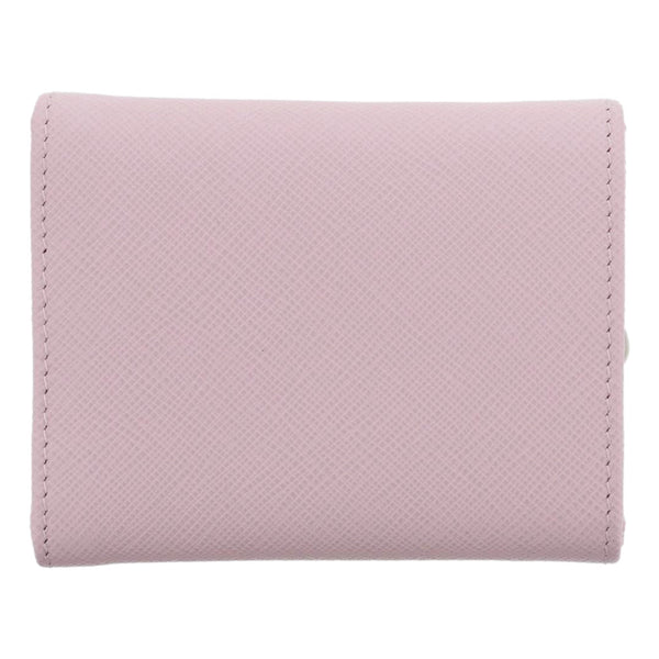 Prada Saffiano Light Pink Leather Wallet Coin Zipper Trifold Triangle Logo in Light Pink, authentic new wallet, image 3