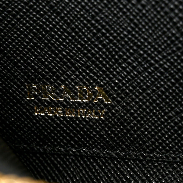 Prada Saffiano Nero Black Triangle Logo Zipper Card Holder Wallet in Nero Black, authentic new wallet, image 6
