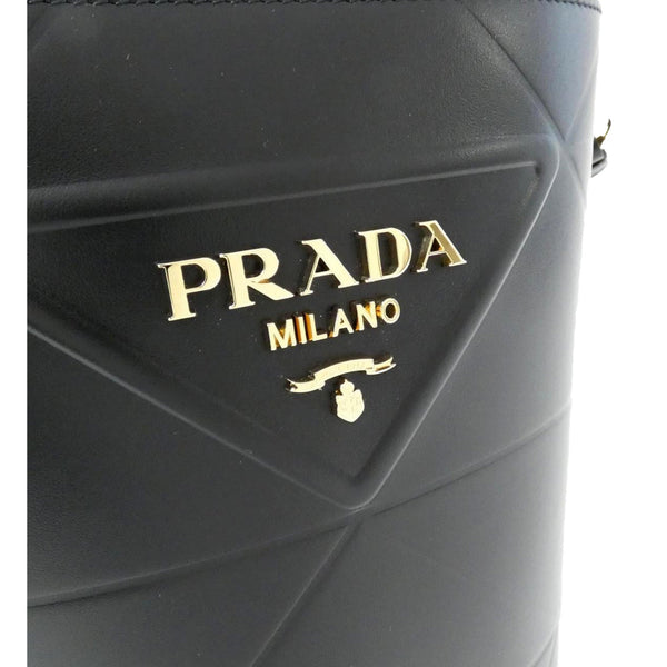 Prada Soft Calf Leather Bucket Crossbody Handbag Nero Black in Nero Black, authentic new handbag, image 5