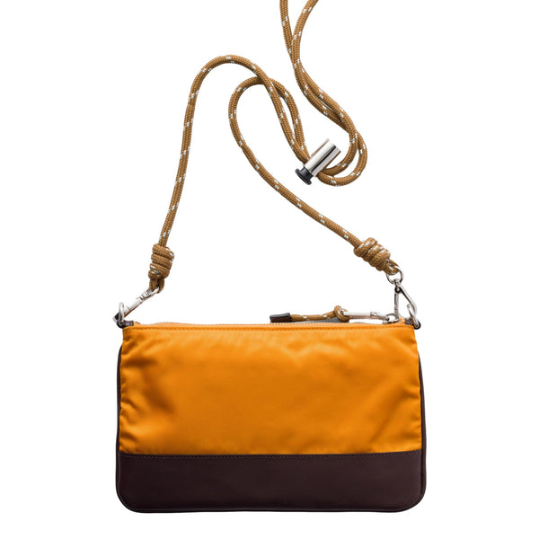 Prada Speedrock Re-Nylon Ambra Orange Nylon Leather Smartphone Holder Pouch Bag – detail view 2