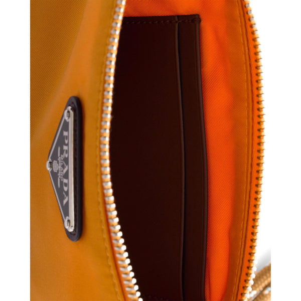 Prada Speedrock Re-Nylon Ambra Orange Nylon Leather Smartphone Holder Pouch Bag – detail view 3