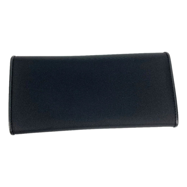 Prada Tessuto Nero Black Nylon Continental Flap Wallet Silver Triangle Logo — photo 4