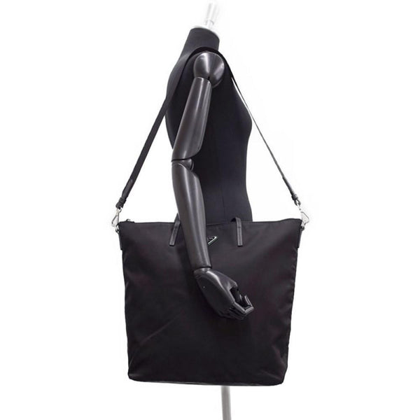 Prada Tessuto Nylon Black Convertible Shopping Tote in Black, authentic new handbag, image 7