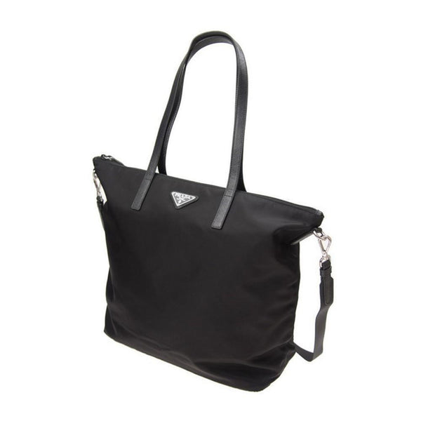 Prada Tessuto Nylon Black Convertible Shopping Tote in Black, authentic new handbag, image 2