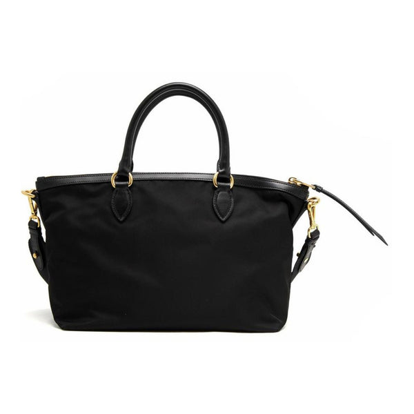 Prada Tessuto Nylon Black Leather Clochette Crossbody Tote Bag in Black, authentic new handbag, image 2