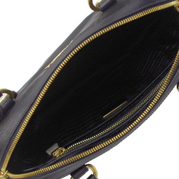 Prada Tessuto Nylon Saffiano Leather Black Satchel Bag in Black, authentic new handbag, image 8