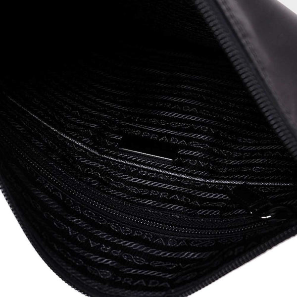 Prada Re-Nylon Tessuto Messenger Crossbody Bag Black in Black, authentic new handbag, image 6