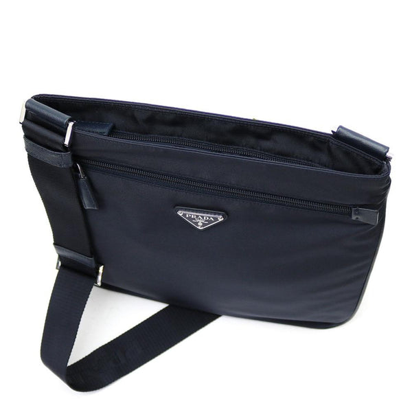 Prada Tessuto Saffiano Black Messenger Bag Cross Body in Black, authentic new handbag, image 13