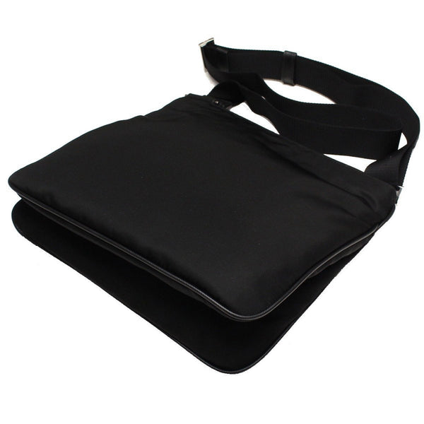 Prada Tessuto Saffiano Black Messenger Bag Cross Body in Black, authentic new handbag, image 6