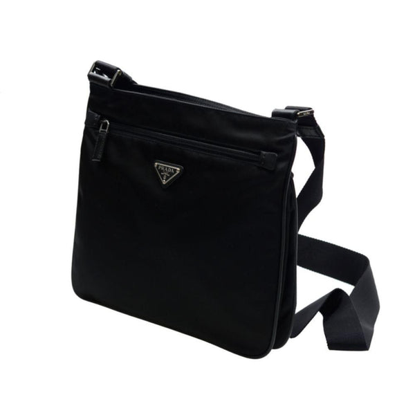 Prada Tessuto Saffiano Black Messenger Bag Cross Body in Black, authentic new handbag, image 5