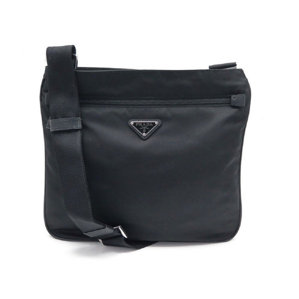 Prada Tessuto Saffiano Black Messenger Bag Cross Body in Black, authentic new handbag, image 3