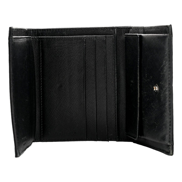 Prada Tessuto Nylon Tri-Fold Compact Wallet Black in Black, authentic new wallet, image 3