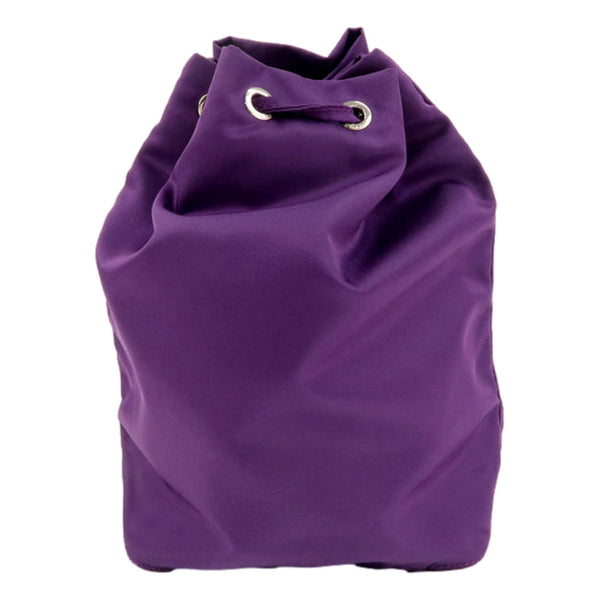 Prada UVA Purple Tessuto Nylon Triangle Logo Drawstring Bucket Bag in UVA Purple, authentic new handbag, image 5