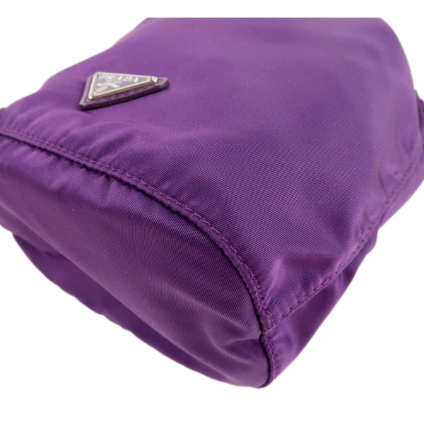Prada UVA Purple Tessuto Nylon Triangle Logo Drawstring Bucket Bag in UVA Purple, authentic new handbag, image 7