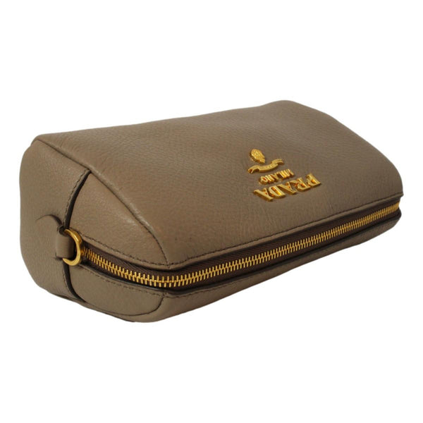 Prada Vitello Daino Argilla Grey Leather Cosmetic Pouch in Argilla Grey, authentic new handbag, image 4