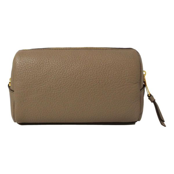 Prada Vitello Daino Argilla Grey Leather Cosmetic Pouch in Argilla Grey, authentic new handbag, image 3