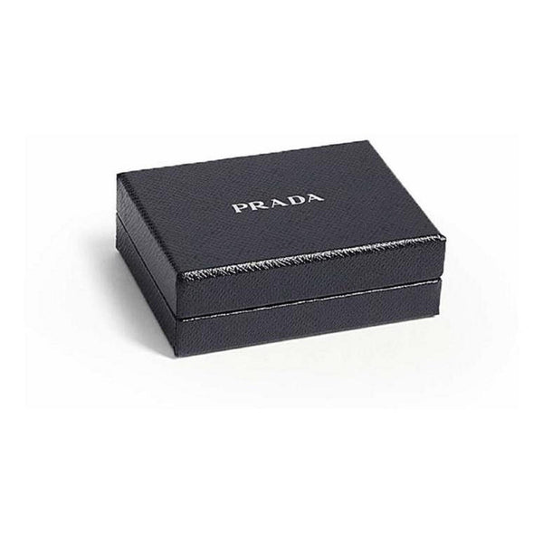 Prada Vitello Grain Argilla Grey Leather Small Card Holder Wallet in Red, authentic new wallet, image 4