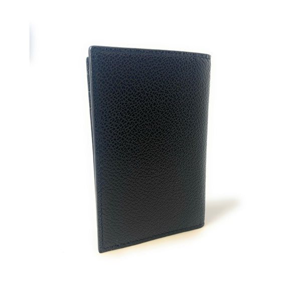 Prada Vitello Grain Black Leather Triangle Logo Vertical Bifold Wallet in Nero / Black, authentic new wallet, image 5
