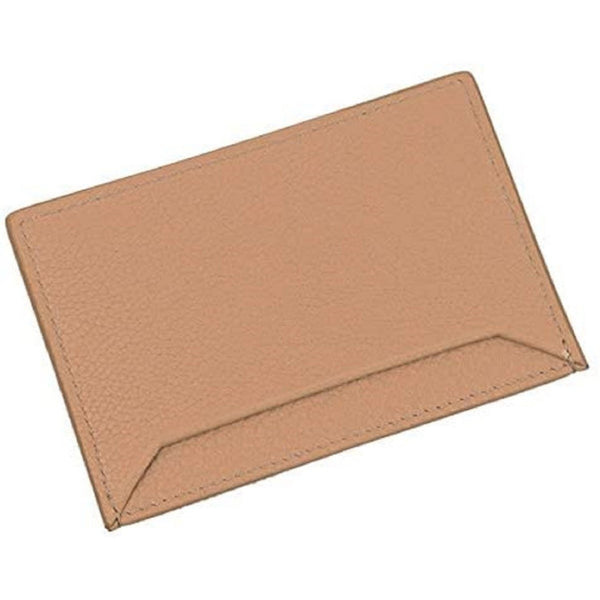 Prada Vitello Grain Leather Card Holder Cipria Beige Gold Logo in Beige, authentic new wallet, image 2
