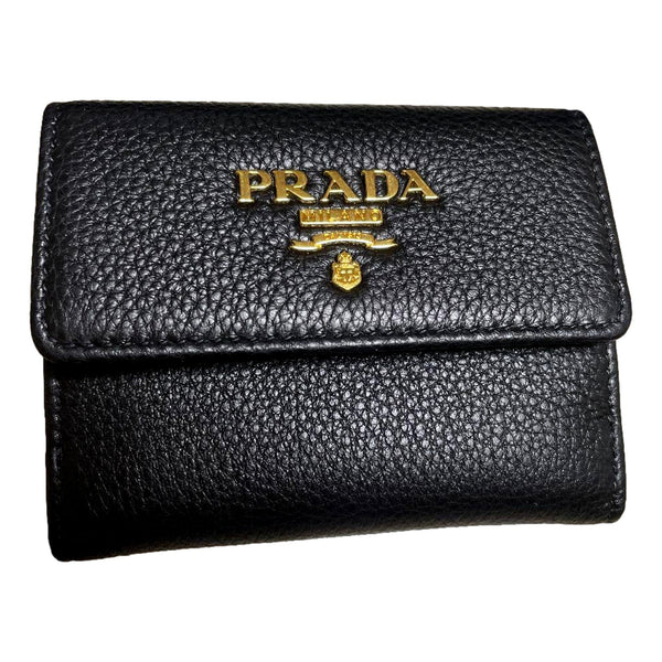 Prada Vitello Grain Nero Black Bifold ID Holder Snap Wallet in Black, authentic new wallet, image 2