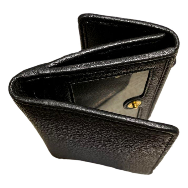 Prada Vitello Grain Nero Black Bifold ID Holder Snap Wallet in Black, authentic new wallet, image 3