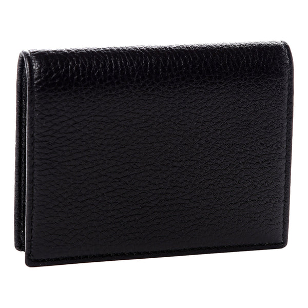 Prada Vitello Grain Nero Black Logo Leather Bifold Snap Wallet in Black, authentic new wallet, image 2
