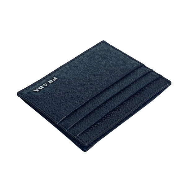 Prada Vitello Micro Grain Leather Baltico Blue Card Holder Wallet in Blue, authentic new wallet, image 4