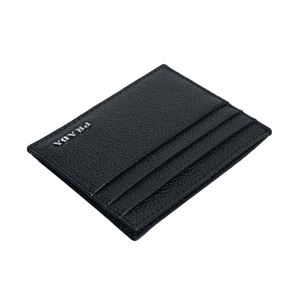 Prada Vitello Micro Grain Leather Black Card Holder Wallet in Black, authentic new wallet, image 4