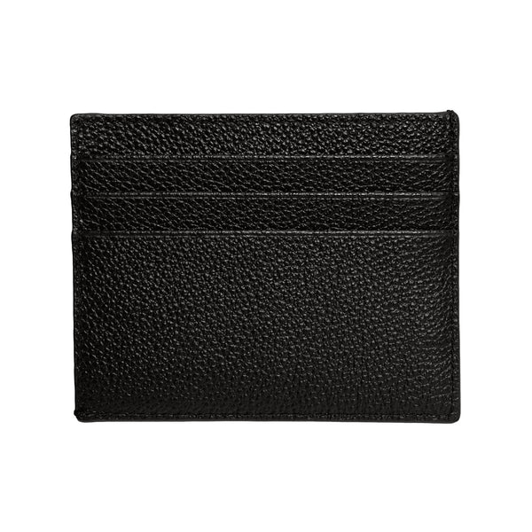 Prada Vitello Micro Grain Leather Black Card Holder Wallet in Black, authentic new wallet, image 2