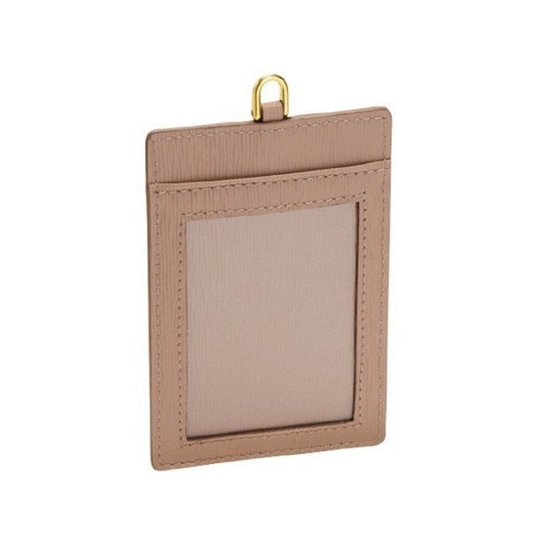 Prada Vitello Move Beige Leather Logo Plaque Lanyard Cardholder Wallet in Beige, authentic new wallet, image 6