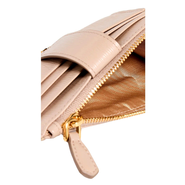 Prada Vitello Move Cipria Beige Leather Card Holder Wallet in Cipria Beige, authentic new wallet, image 3