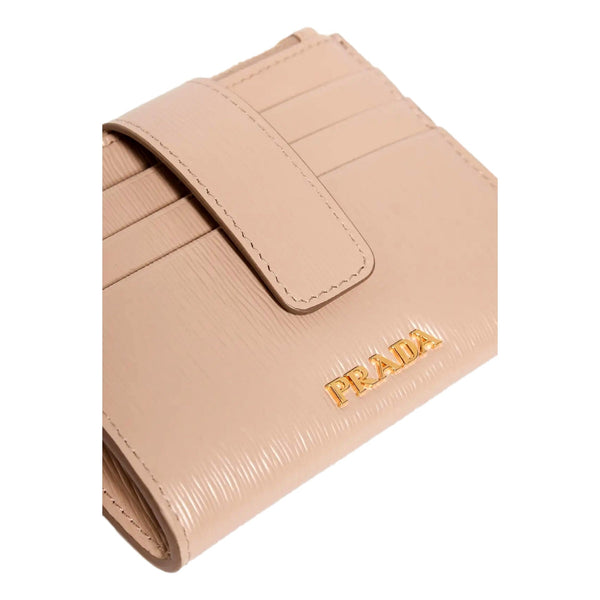 Prada Vitello Move Cipria Beige Leather Card Holder Wallet in Cipria Beige, authentic new wallet, image 2
