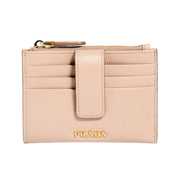 Prada Vitello Move Cipria Beige Leather Card Holder Wallet in Cipria Beige, authentic new wallet, image 1