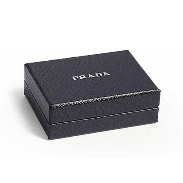 Prada Vitello Move Nero Black Triangle Logo Leather Bifold Snap Wallet – logo and identifying detail 7