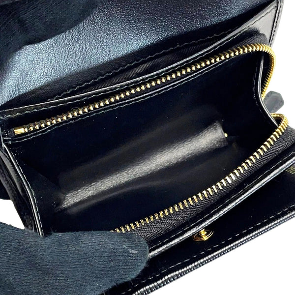 Prada Vitello Move Nero Black Trifold Coin Zipper Snap Card Holder Wallet in Black, authentic new wallet, image 4