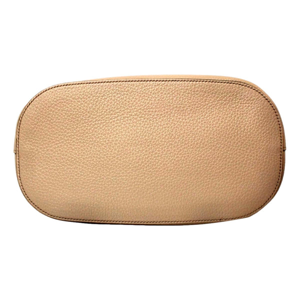 Prada Vitello Phenix Cammeo Leather Stripe Strap Bucket Bag in Cammeo Beige, authentic new handbag, image 6