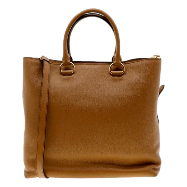 Prada Caramel Brown Vitello Phenix Leather Shopping Tote Bag in Caramel Brown, authentic new handbag, image 3