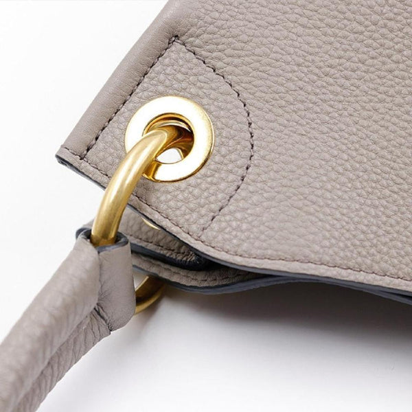 Prada Vitello Phenix Grey Leather Embossed Logo Hobo Tote Bag in Argilla Grey, authentic new handbag, image 4