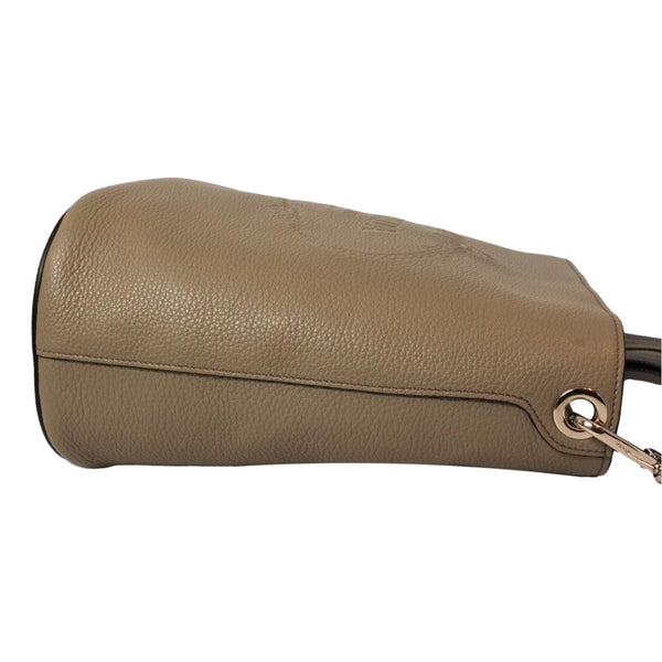 Prada Vitello Phenix Grey Leather Stripe Strap Bucket Bag Crossbody in Argilla Grey, authentic new handbag, image 4
