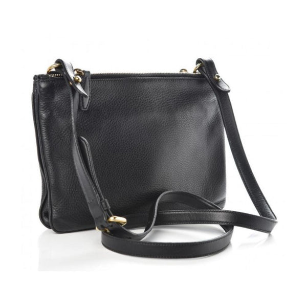 Prada Vitello Phenix Leather Gold Hardware Black Cross Body in Black, authentic new handbag, image 3