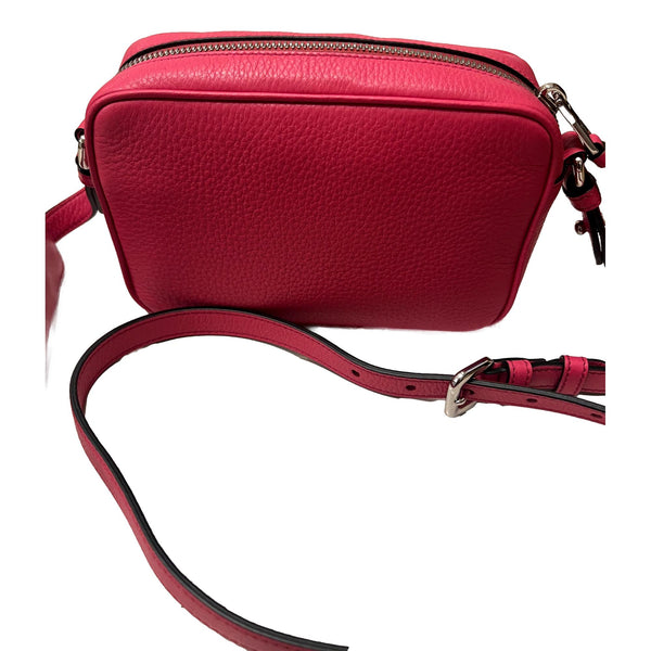 Prada Vitello Phenix Pink Leather Small Camera Crossbody Bag in Pink, authentic new handbag, image 3