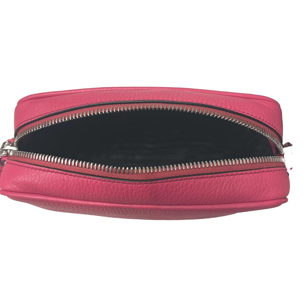 Prada Vitello Phenix Pink Leather Small Camera Crossbody Bag in Pink, authentic new handbag, image 4