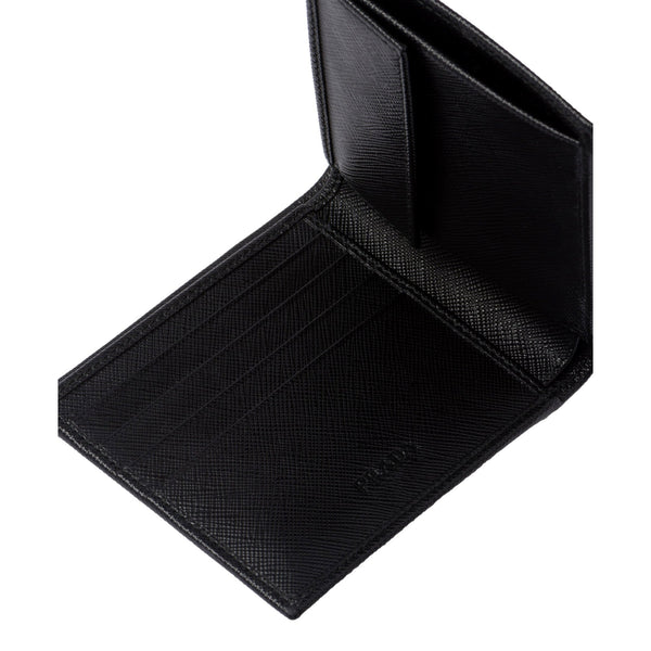 Prada Black Saffiano Leather Wallet with Coin Purse in Nero Black, authentic new wallet, image 2