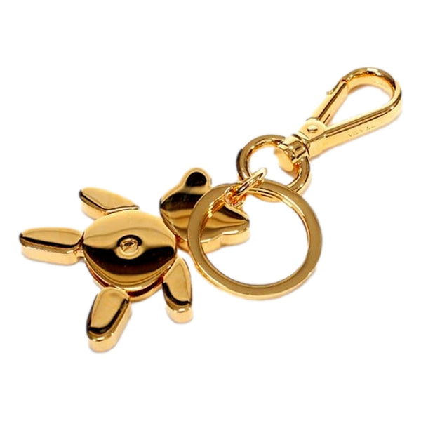 Prada Black Gold Teddy Bear Charm Keychain in Black and Gold, authentic new keychain, image 2