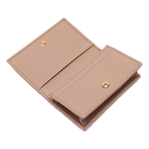 Prada Beige Leather Cardholder Wallet Vitello Grain in Cammeo Beige, authentic new wallet, image 4