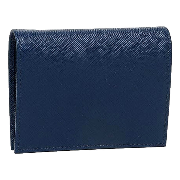 Prada Saffiano Leather Bluette and Astrale Multi Color Folding Wallet in Bluette Blue, authentic new wallet, image 3