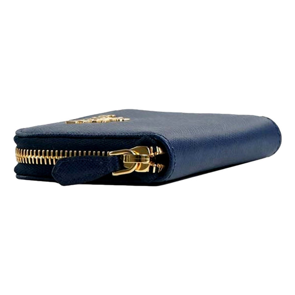 Prada Saffiano Leather Bluette Dark Blue Zippy Coin Purse Wallet in Bluette Blue, authentic new wallet, image 2